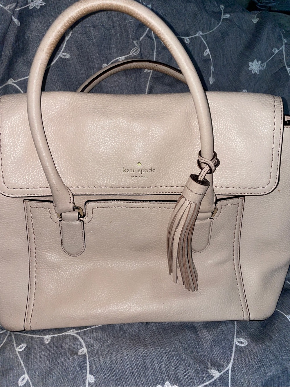 Kate spade Blush Leather Satchel with Tassel